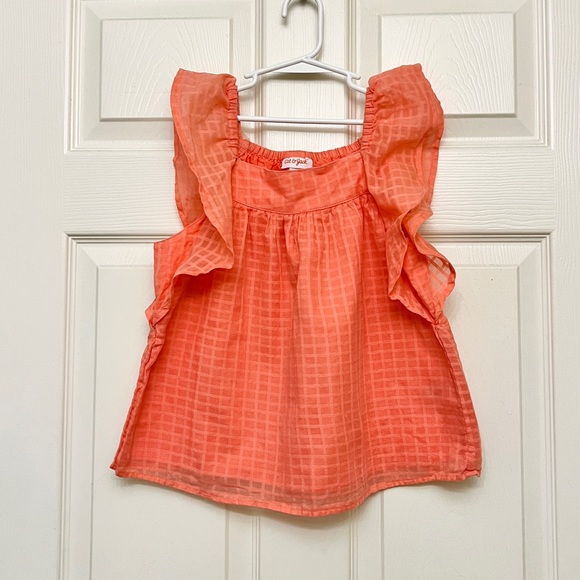 Cat & Jack Other - Cat & Jack Coral Pink Babydoll Top Size 7-8 Medium
